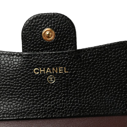Chanel Caviar Quilted Compact Flap Wallet Black 6 of 8