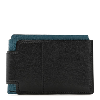 Hermes Allegretto Chevre Mysore H Sport 3CC Card Holder Case Black Vert Bosphore 1 of 8