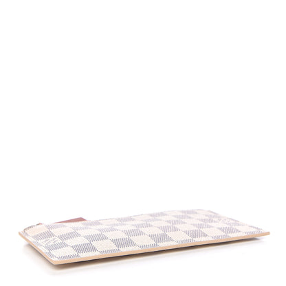 Louis Vuitton Damier Azur Felicie Chain Wallet Zippered Insert Rose Ballerine 4 of 6