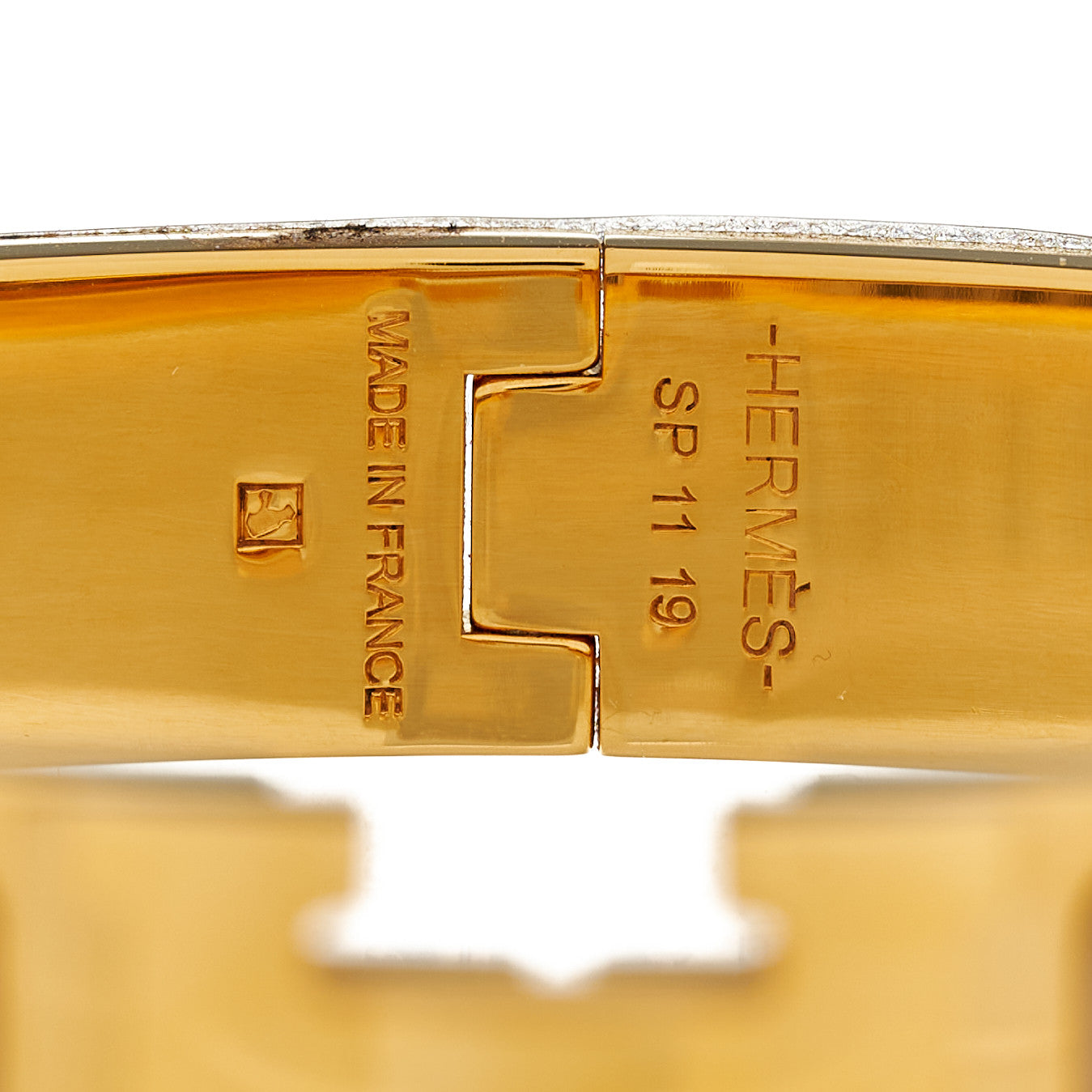 Hermes Enamel Narrow Clic Clac H Bracelet GM Marron Glace 4 of 5