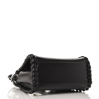 Fendi Nappa Lace Up Mini Peekaboo Iconic Satchel Black 5 of 8