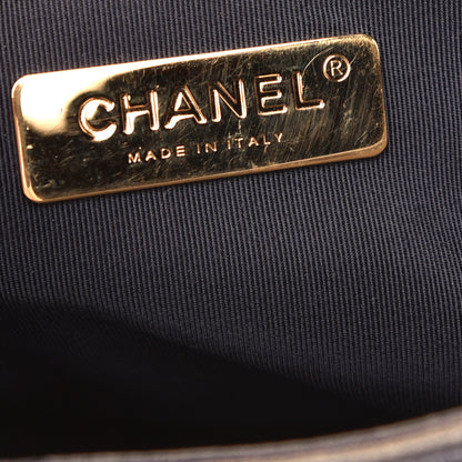 Chanel Goatskin Quilted Large Chanel 19 Flap Navy Blue 6 of 10