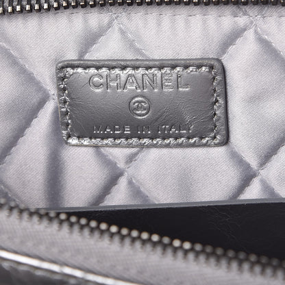 Chanel Metallic Aged Calfskin Quilted Medium Document Portfolio Holder Silver 6 of 8