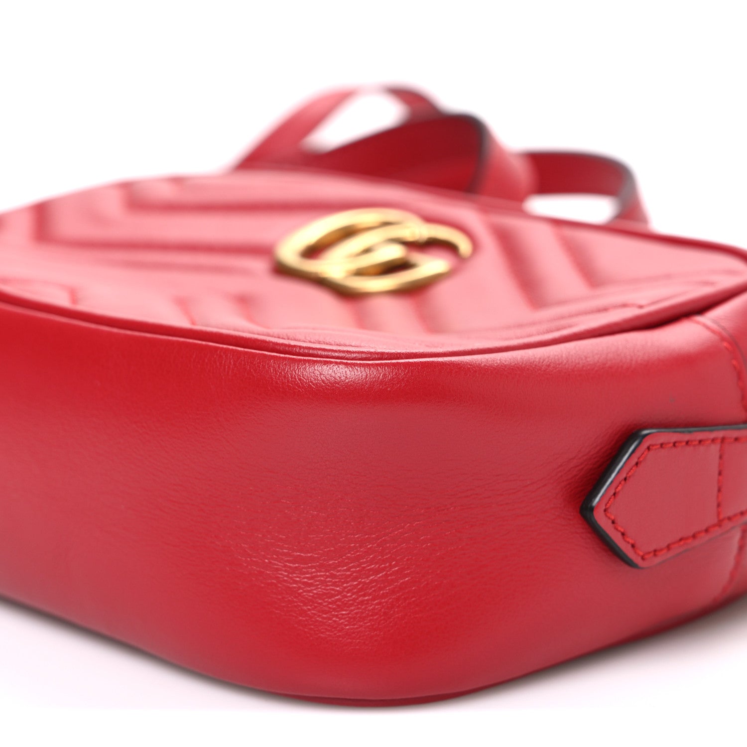 Gucci Calfskin Matelasse Mini GG Marmont Chain Shoulder Bag