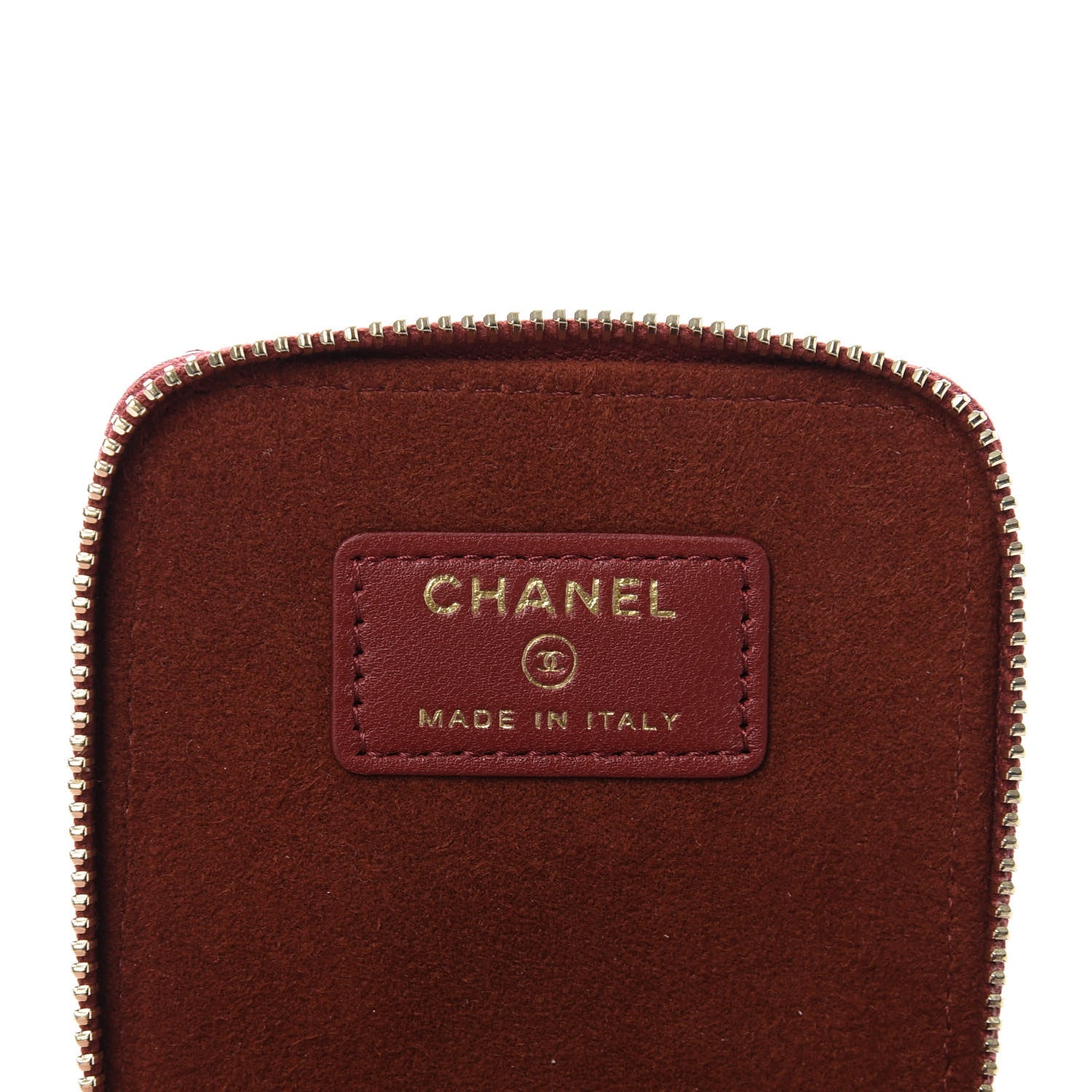 Chanel Lambskin Quilted Micro Pouch Red 6 of 8