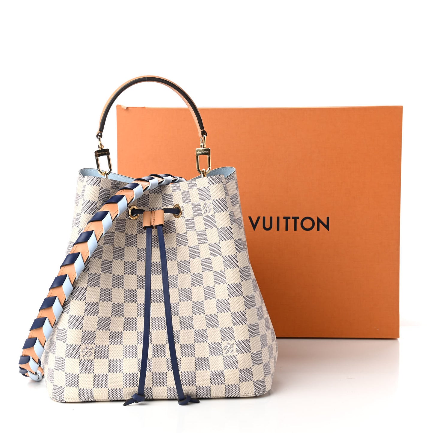 Damier Azur Braided Neonoe MM Blue