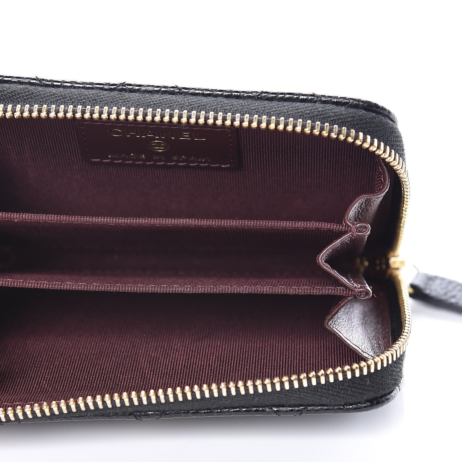 Chanel Caviar Quilted Zip Coin Purse Black 5 of 8