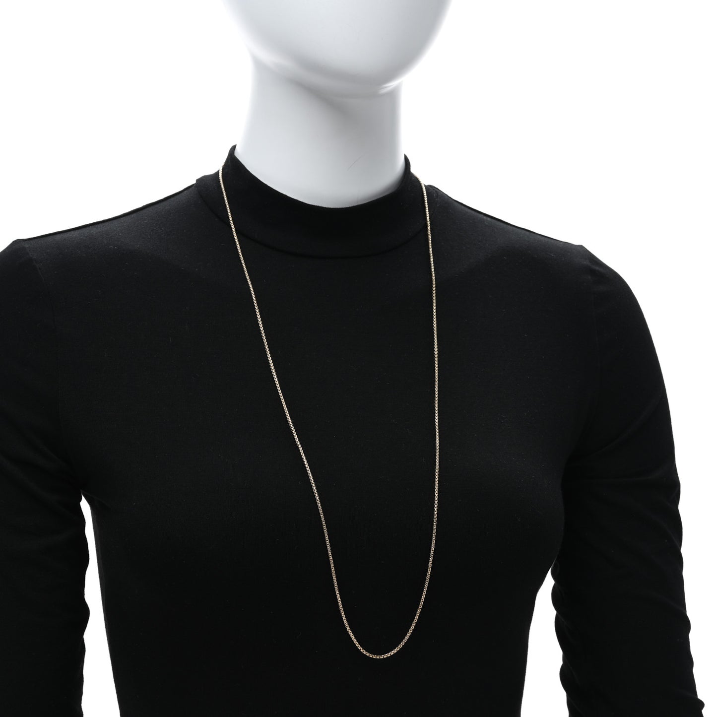 18K Yellow Gold 1.7mm Box Chain Necklace 20"