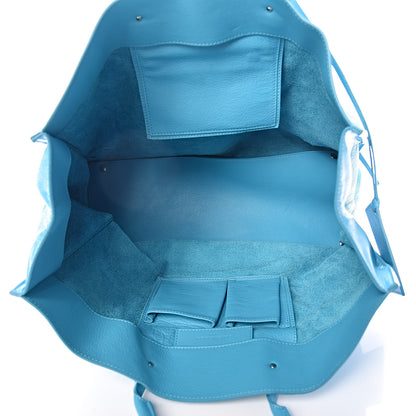 Balenciaga Supple Calfskin Papier A4 Tote Bleu Caraibes 6 of 21
