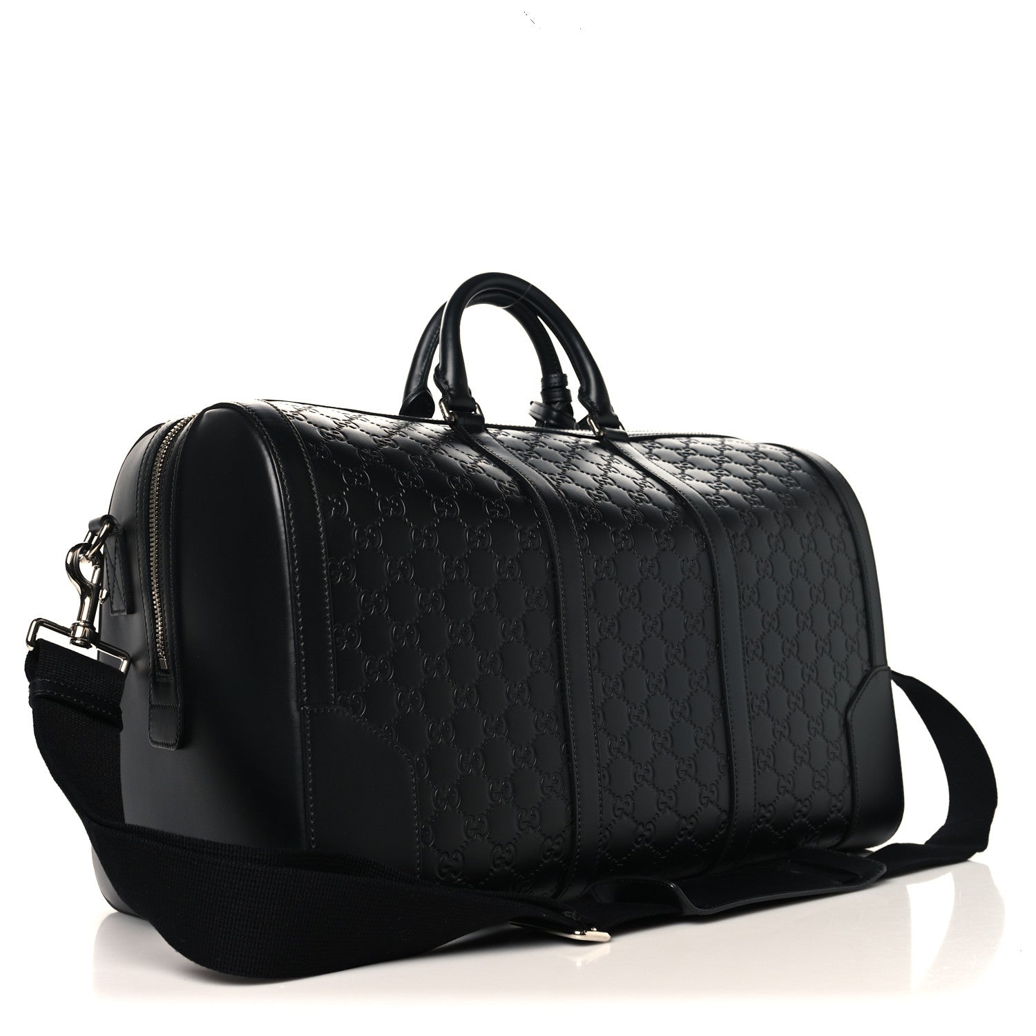 Gucci Guccissima Signature Medium Duffle Black 2 of 11