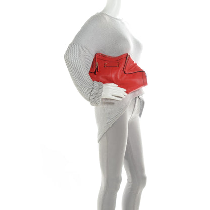 Alexander McQueen Calfskin De Manta Clutch Red 2 of 7
