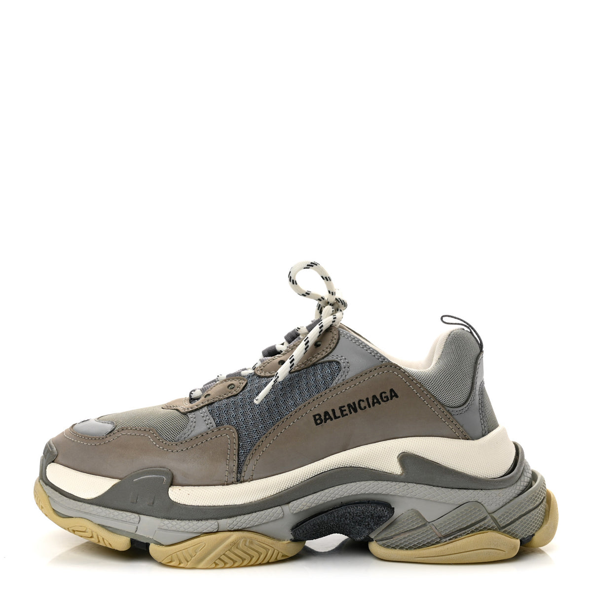 Balenciaga Fabric Mesh Mens Triple S Sneakers 8 Grey Multicolor 1 of 9