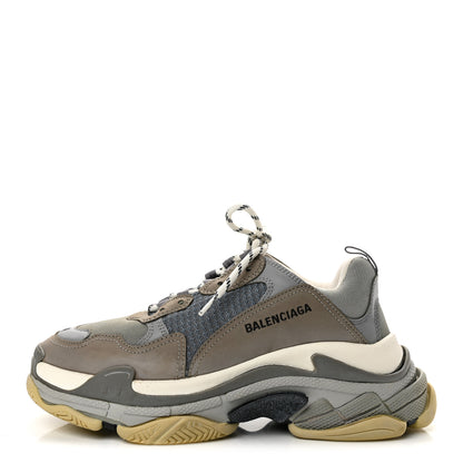 Balenciaga Fabric Mesh Mens Triple S Sneakers 8 Grey Multicolor 1 of 9