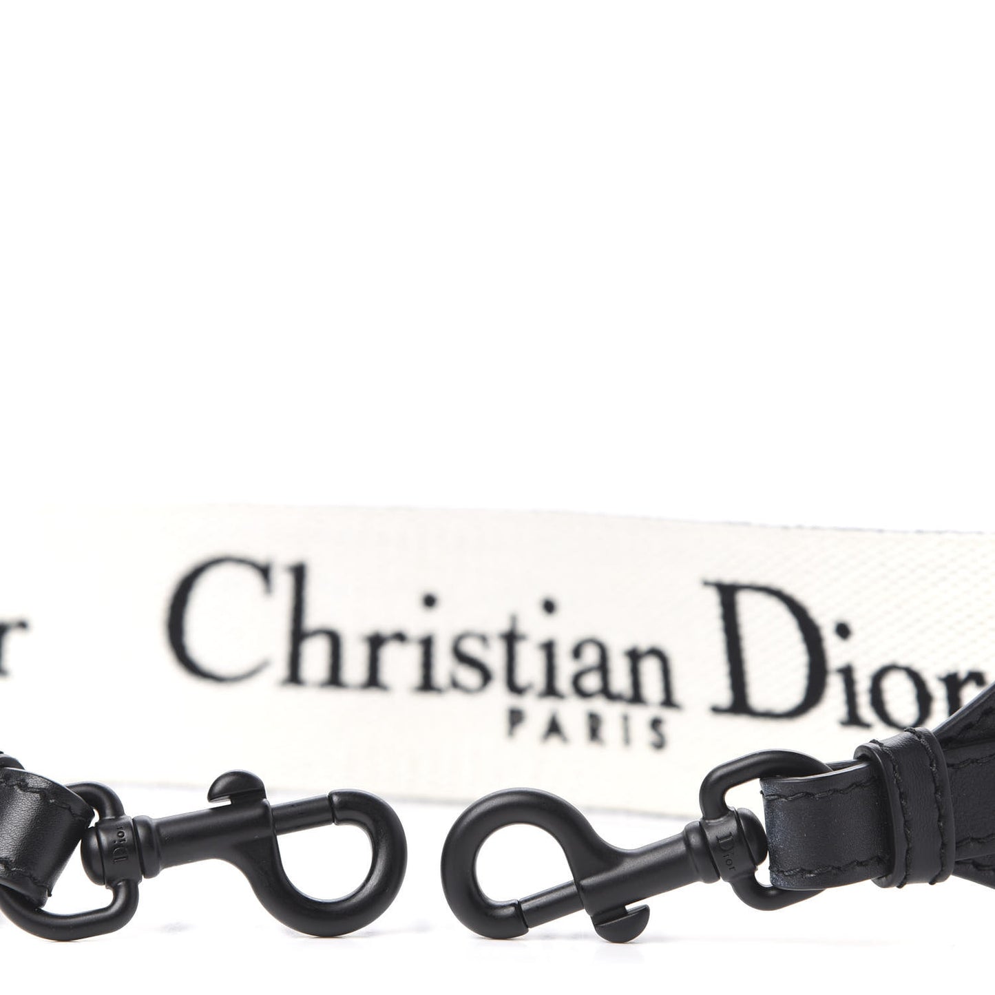 Canvas Embroidered Shoulder Strap Black Ultramatte