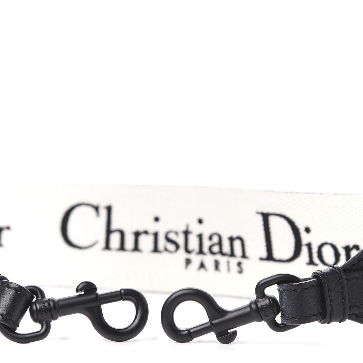 Christian Dior Canvas Embroidered Shoulder Strap Black Ultramatte 3 of 4