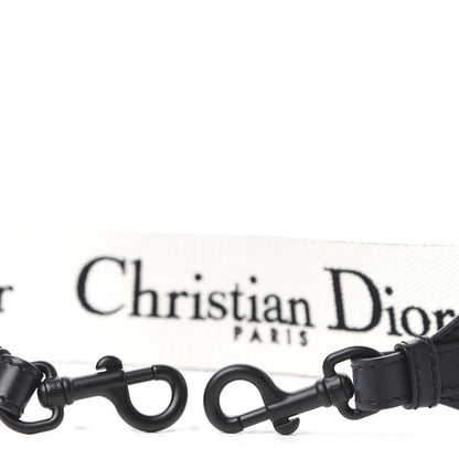 Christian Dior Canvas Embroidered Shoulder Strap Black Ultramatte 3 of 4