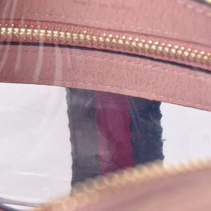 Gucci Vinyl Web Mini Ophidia Transparent Shoulder Bag Perfect Pink 6 of 12