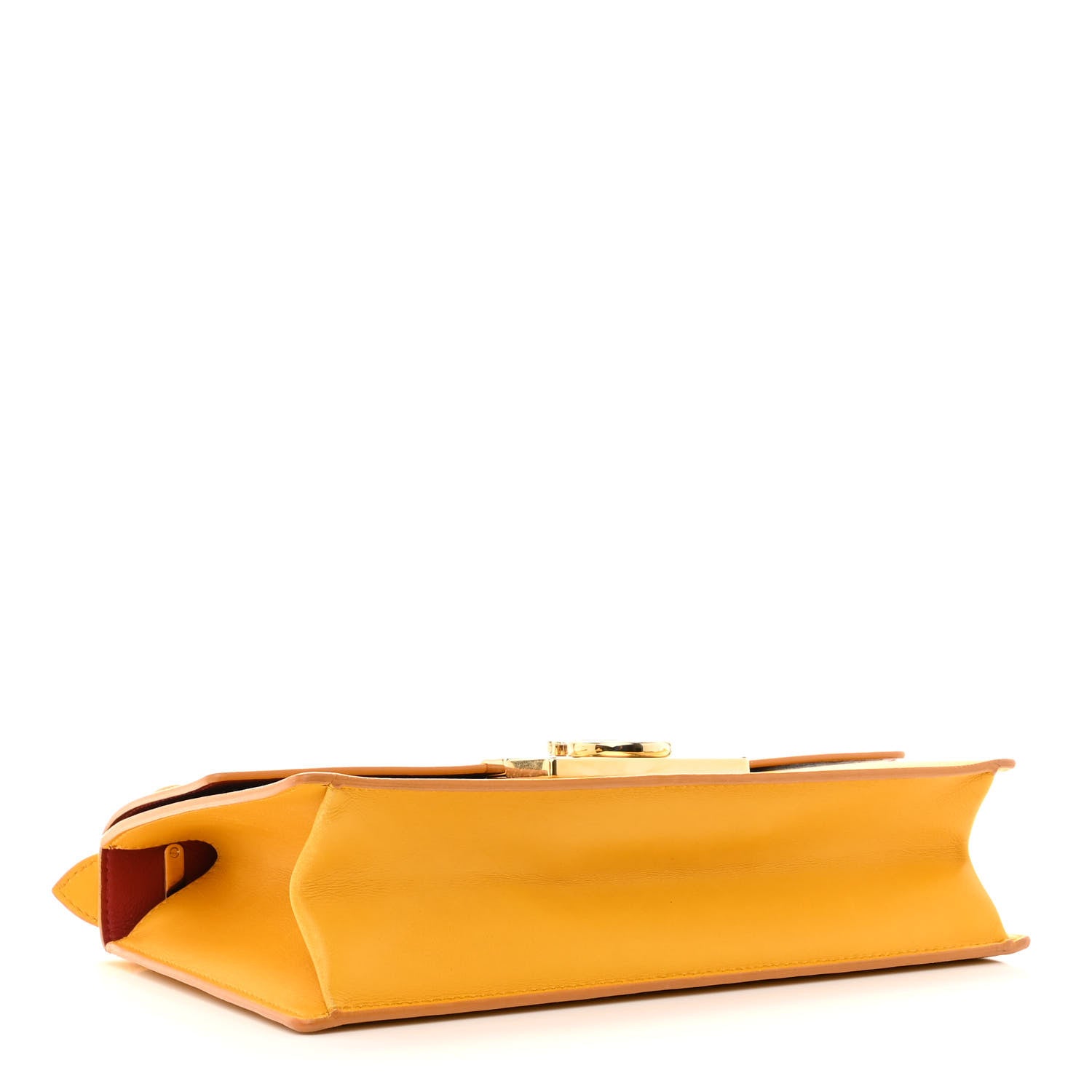 Salvatore Ferragamo Calfskin Medium Aileen Bag Yellow 4 of 11