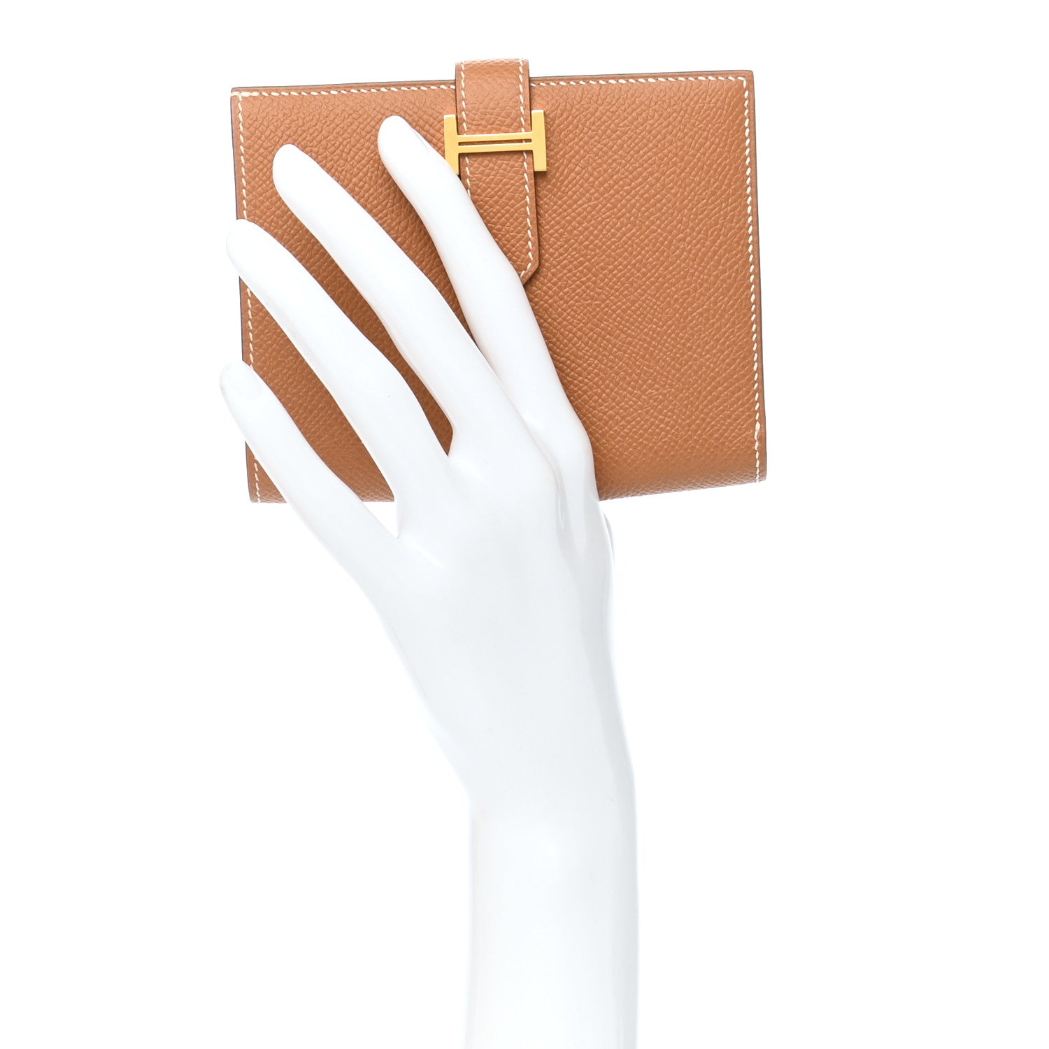 Hermes Epsom Bearn Compact Wallet Gold 2 of 8