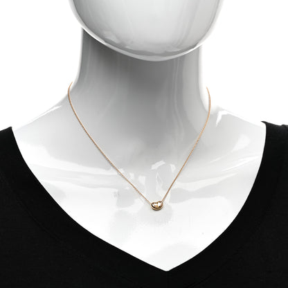 Tiffany 18K Rose Gold 9mm Elsa Peretti Bean Pendant Necklace 2 of 5