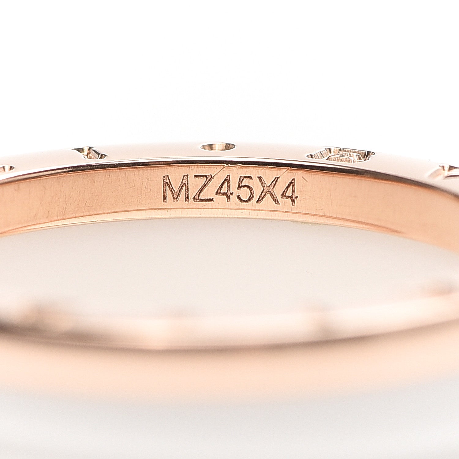 Bulgari 18K Rose Gold White Ceramic B.Zero1 Four-Band Ring 54 7 5 of 7