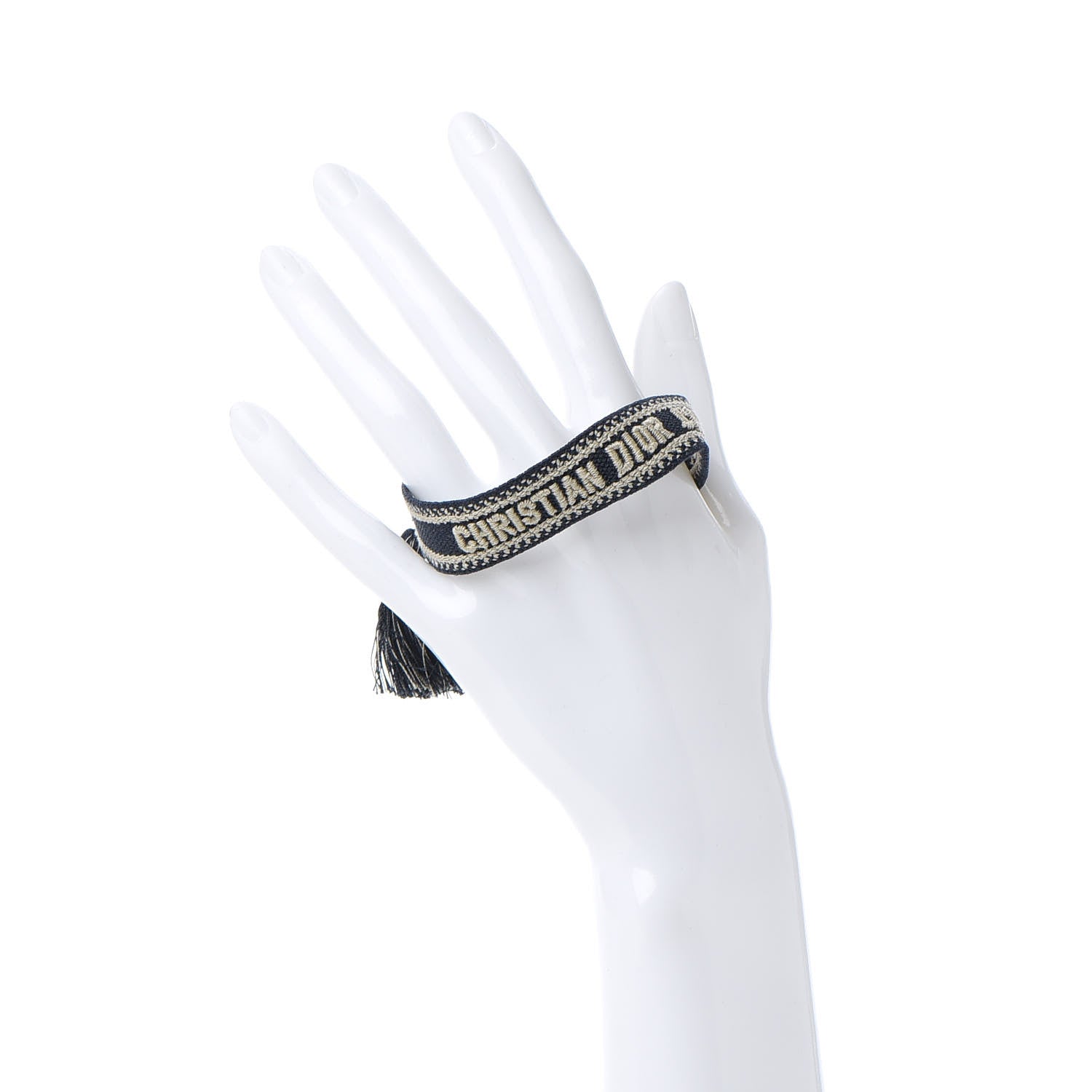 Christian Dior Woven Cotton J'Adior Friendship Bracelet Navy 2 of 3