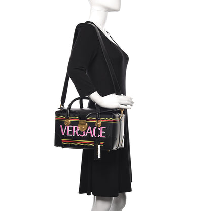 Versace Vitello 90's Vintage Logo Bag Black 2 of 15
