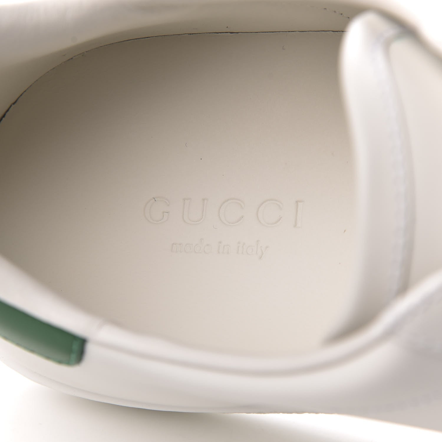 Gucci Calfskin Web Pig Kitten Embroidered Womens Ace Sneakers 39 White 6 of 8
