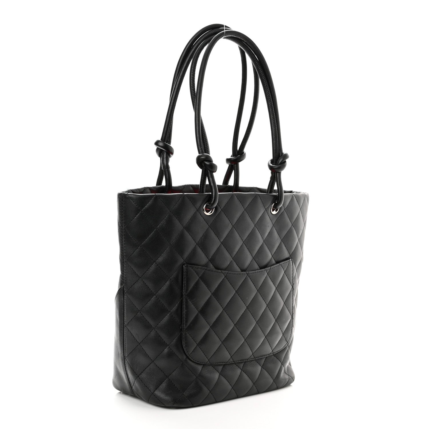 Chanel Calfskin Quilted Medium Cambon Tote Black White 3 of 15