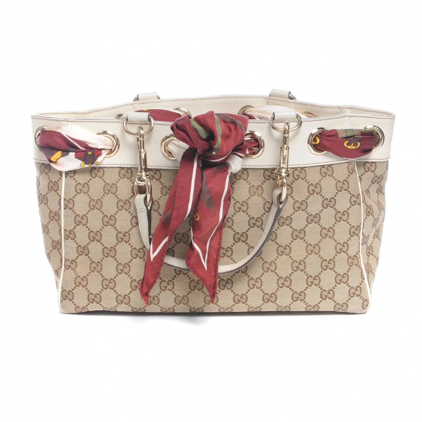 Monogram Medium Positano Tote Ivory