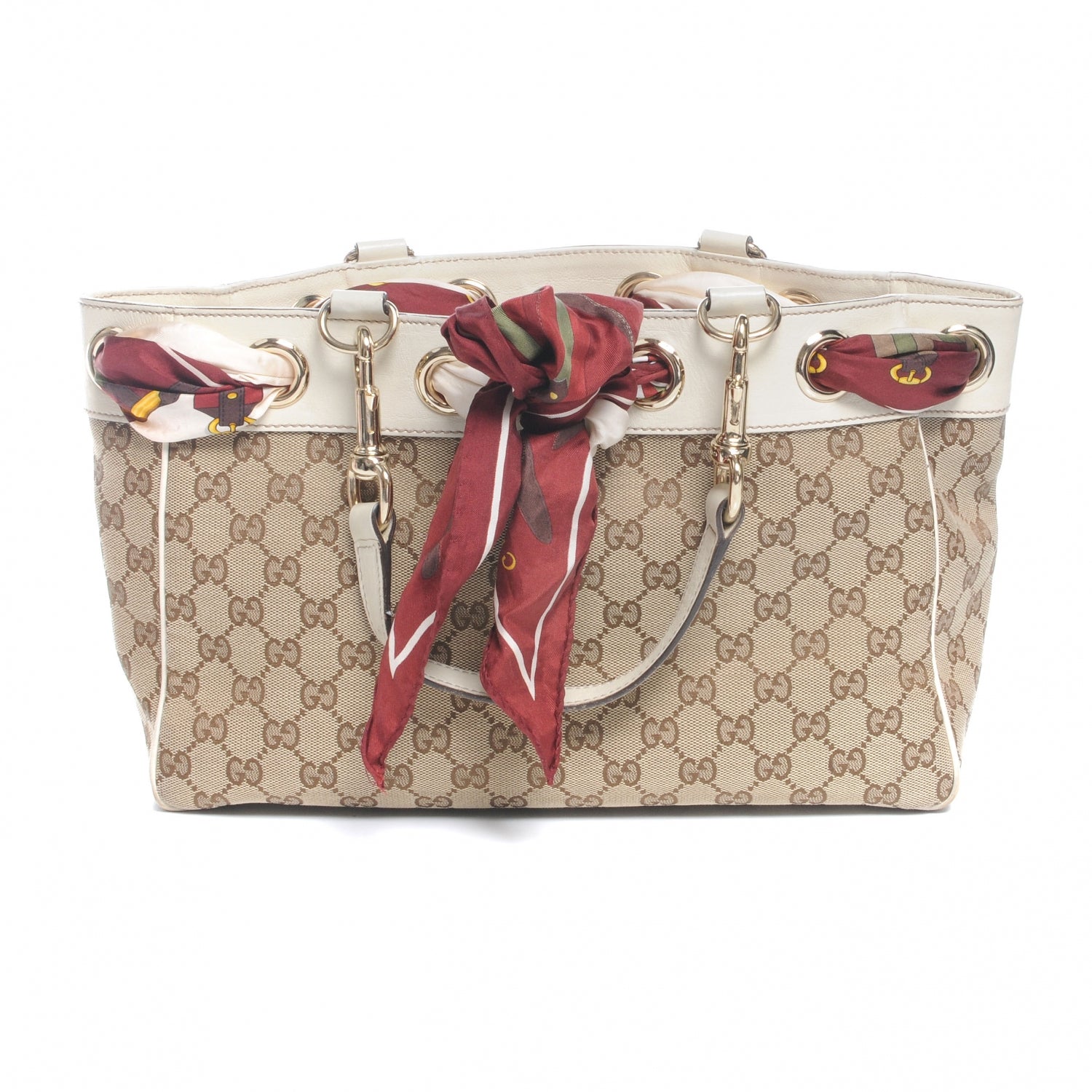 Gucci Monogram Medium Positano Tote Ivory 1 of 7