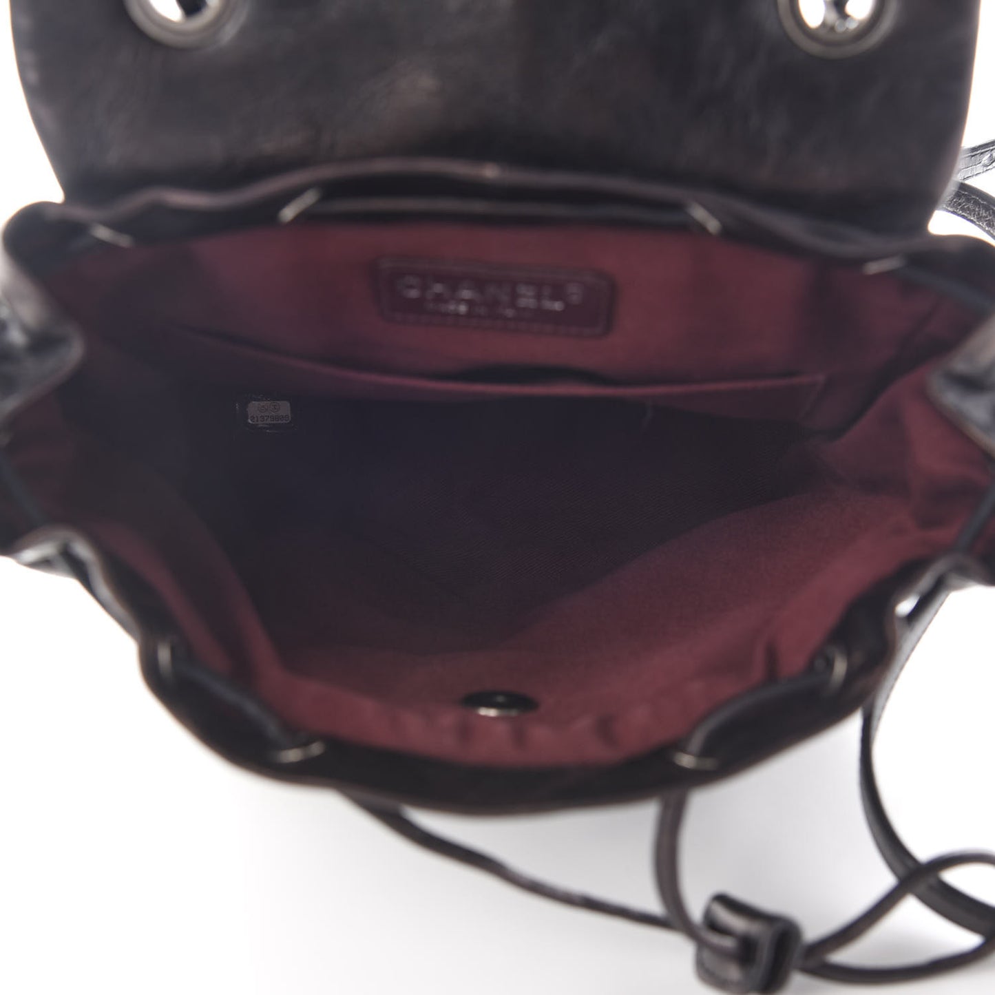 Glazed Calfskin Quilted Small Salzburg Mountain Backpack Black