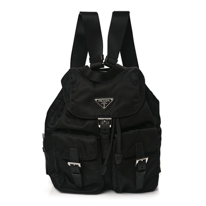 Prada Tessuto Nylon Saffiano Small Backpack Black 1 of 7