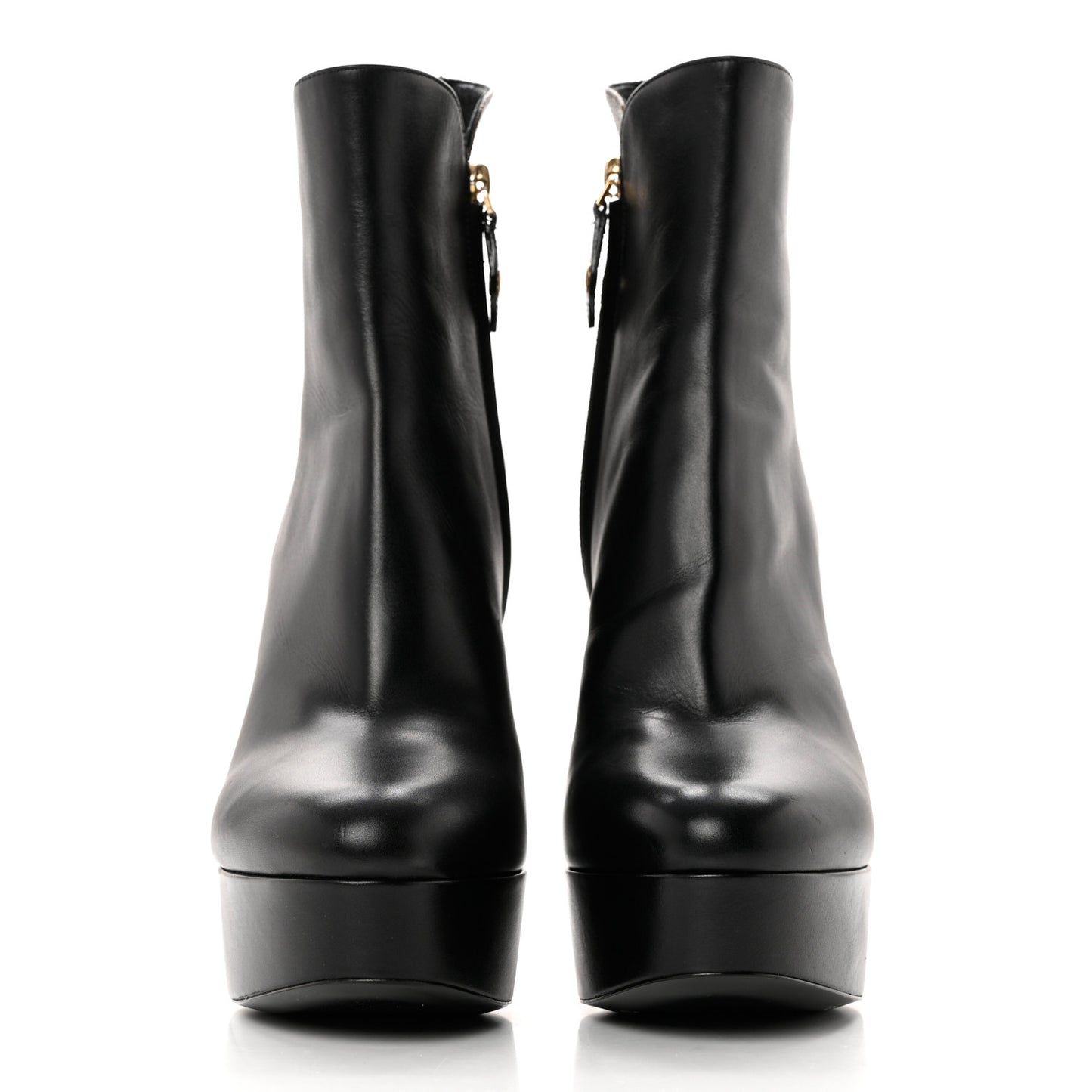 Calfskin Monogram Afterglow Platform Ankle Boots 39 Black