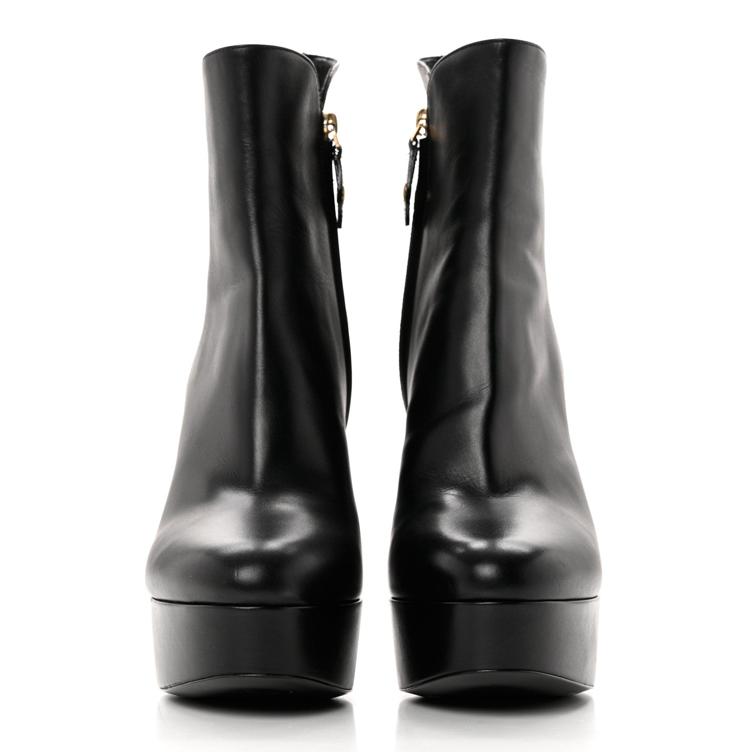 Louis Vuitton Calfskin Monogram Afterglow Platform Ankle Boots 39 Black 2 of 9