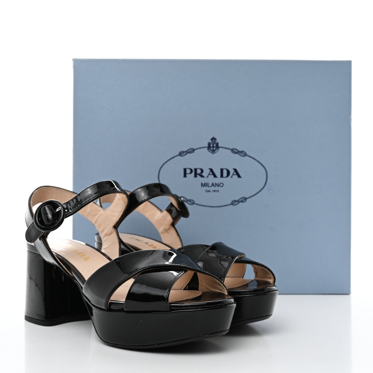 Vernice Crisscross Platform 20/65mm Sandals 35 Black