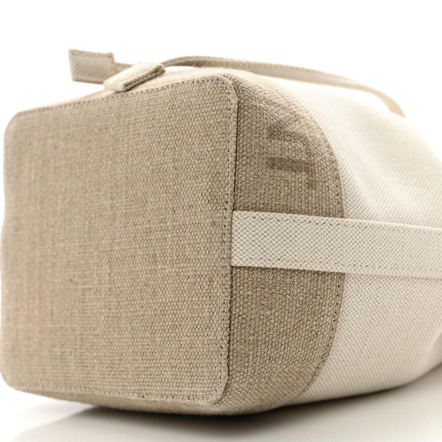 Canvas Mini Chevron Bucket Bag Grigio