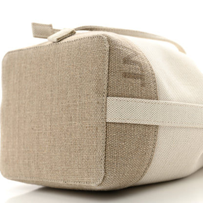 Saint Laurent Canvas Mini Chevron Bucket Bag Grigio 9 of 14