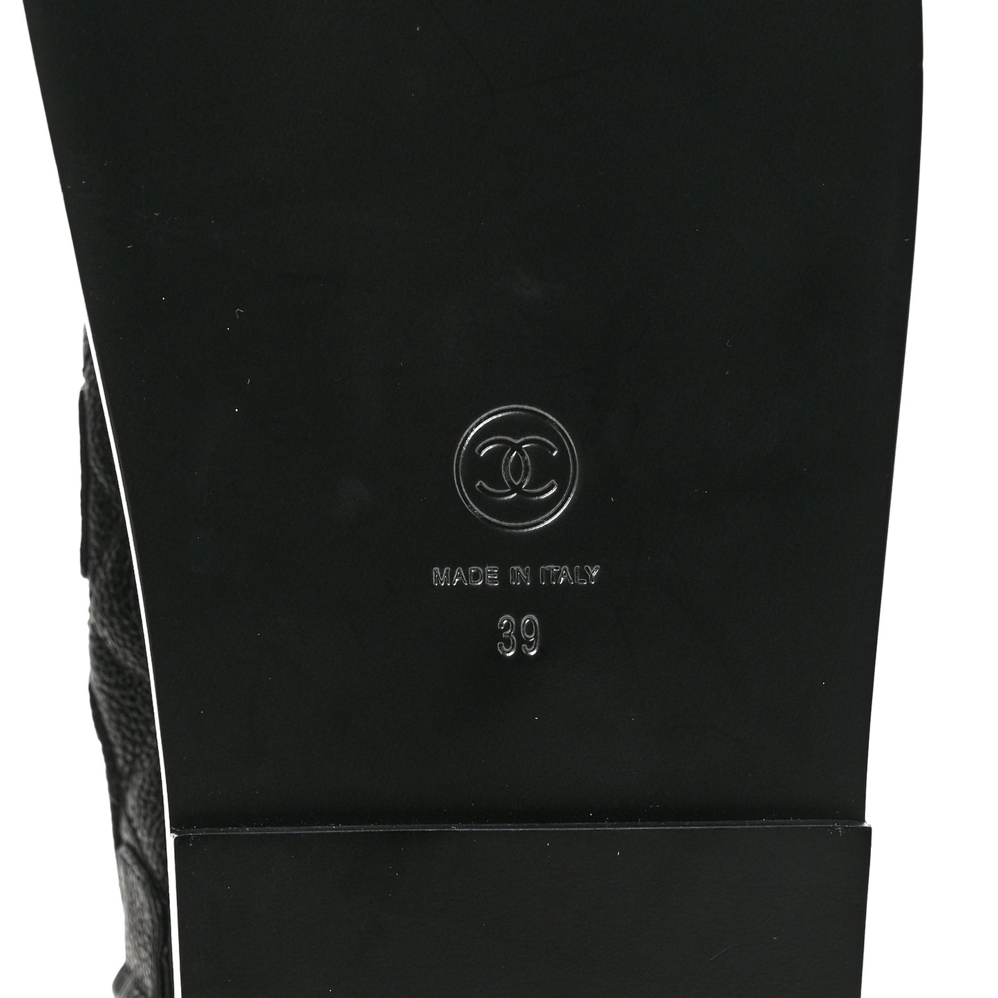 Grained Calfskin Velcro Dad Sandals 39 Black