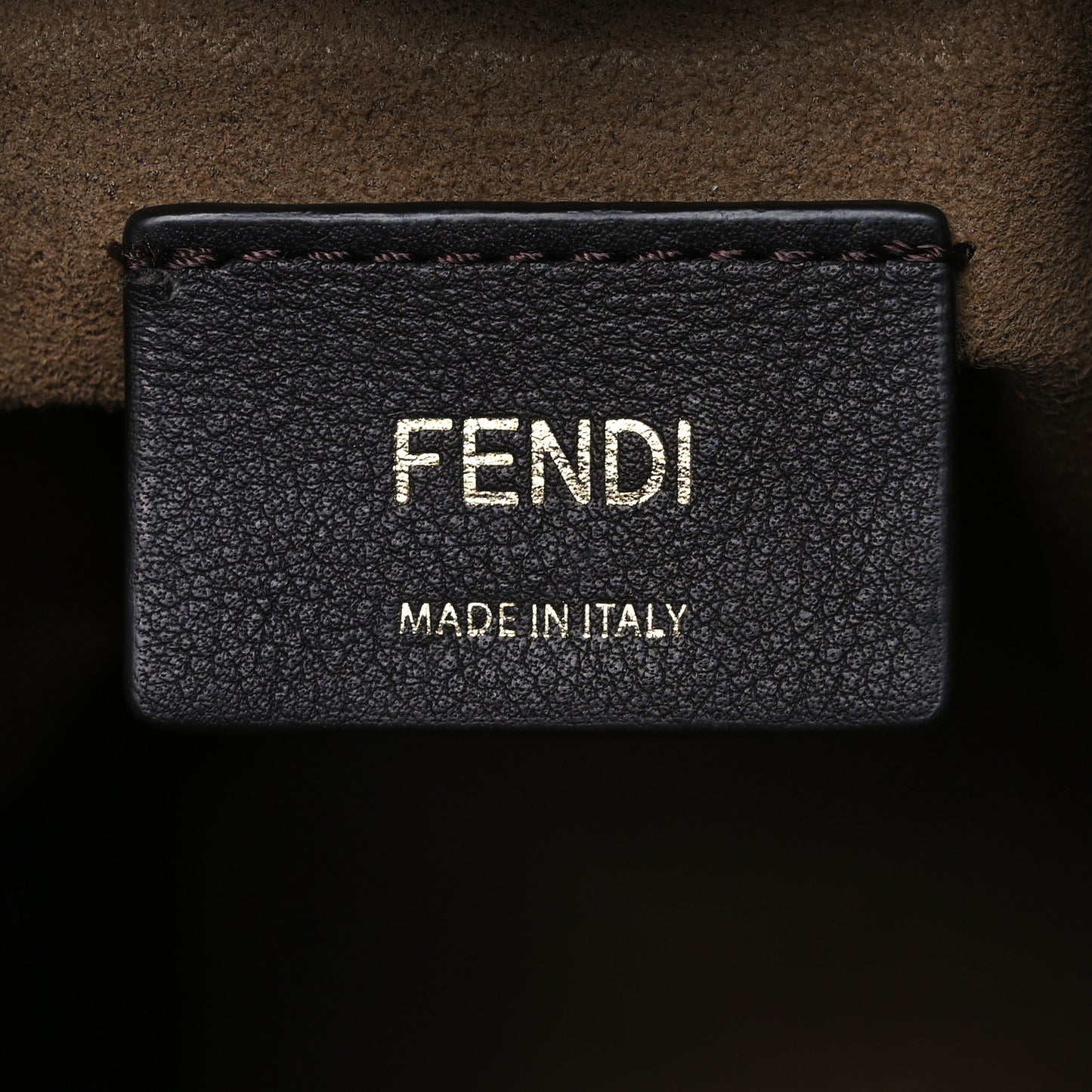 Vitello King F is Fendi Logo Embossed Mini Mon Tresor Bucket Bag Tortora