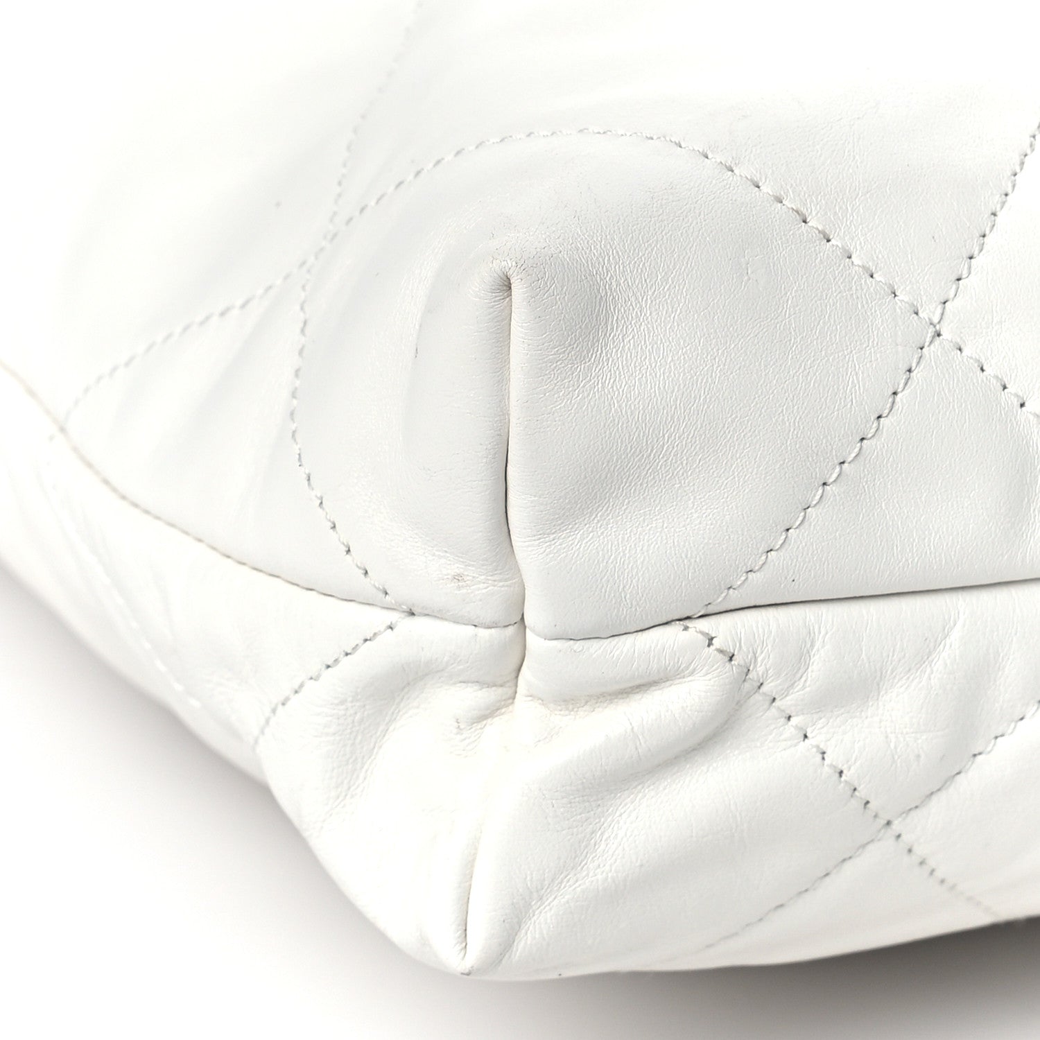 Chanel Shiny Calfskin Quilted Small Chanel 22 White 8 of 9