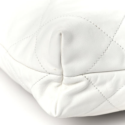 Chanel Shiny Calfskin Quilted Small Chanel 22 White 8 of 9