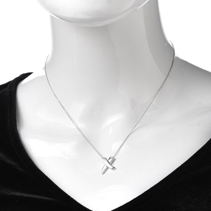 Tiffany Sterling Silver Paloma Picasso Graffiti X Pendant Necklace 2 of 4