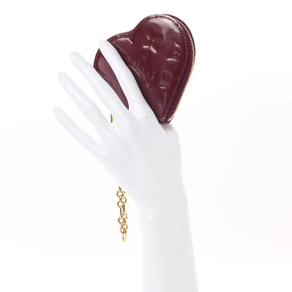 Louis Vuitton Vernis Heart Coin Purse Rouge Fauviste 2 of 7