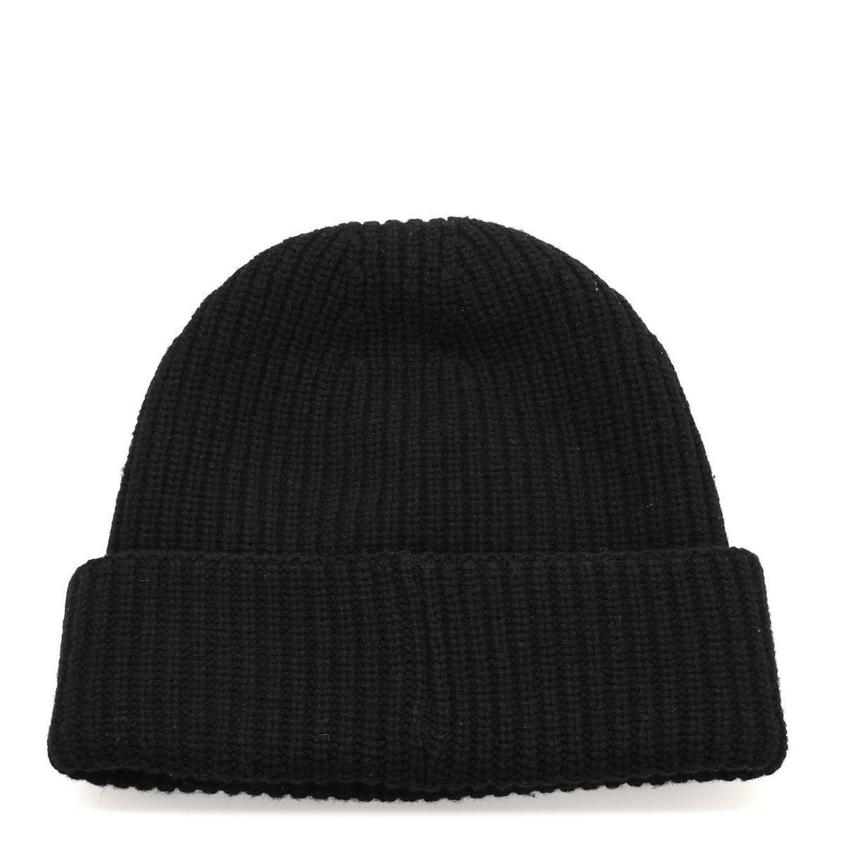 Wool Cashmere CC Beanie Hat Light Black White