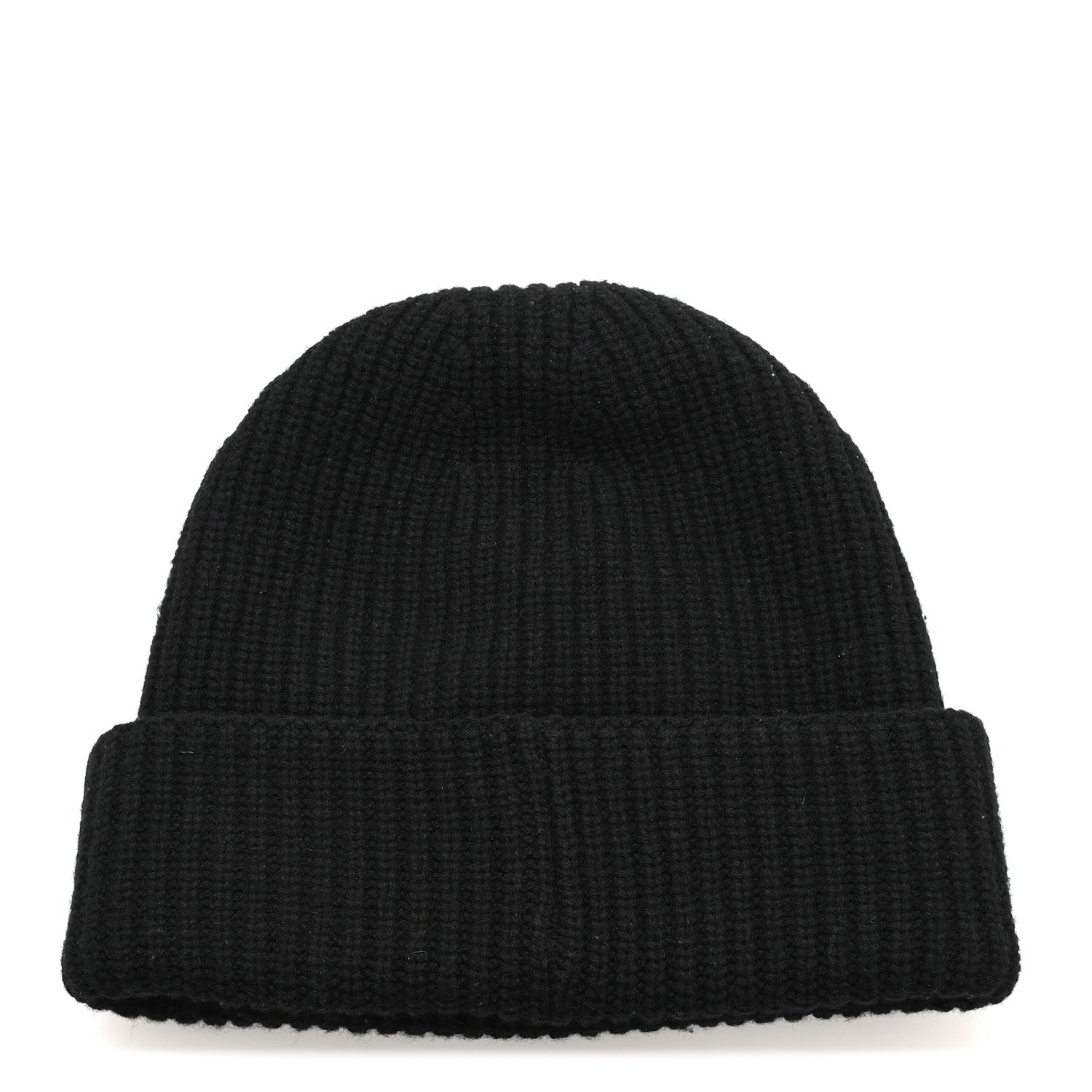 Chanel Wool Cashmere CC Beanie Hat Light Black White 4 of 6