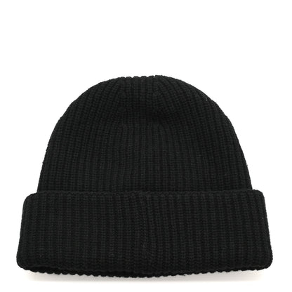 Chanel Wool Cashmere CC Beanie Hat Light Black White 4 of 6