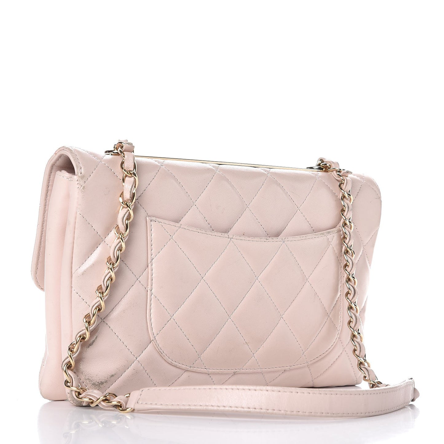 Lambskin Quilted Medium Trendy CC Flap Pink
