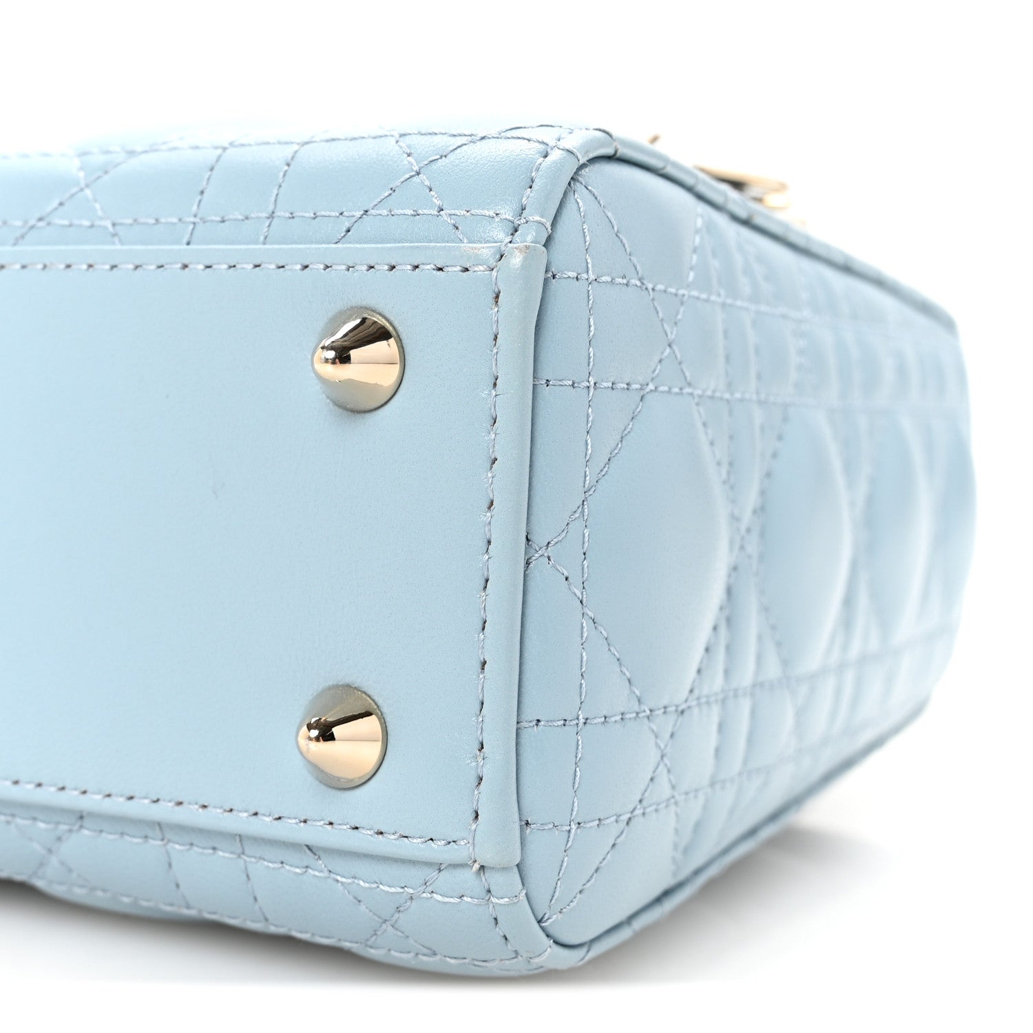 Christian Dior Lambskin Cannage Small My ABCDior Lady Dior Cloud Blue 9 of 9
