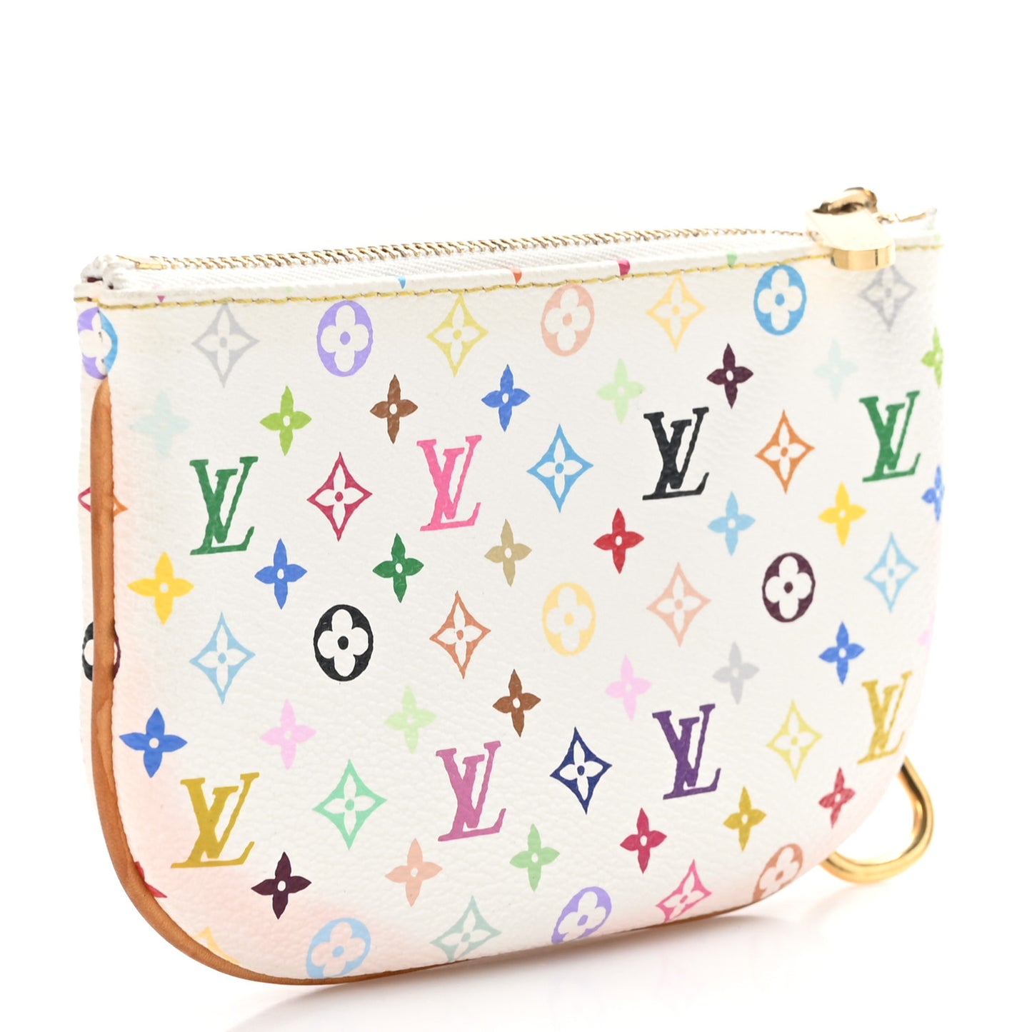 Monogram Multicolor Pochette Plate MM White